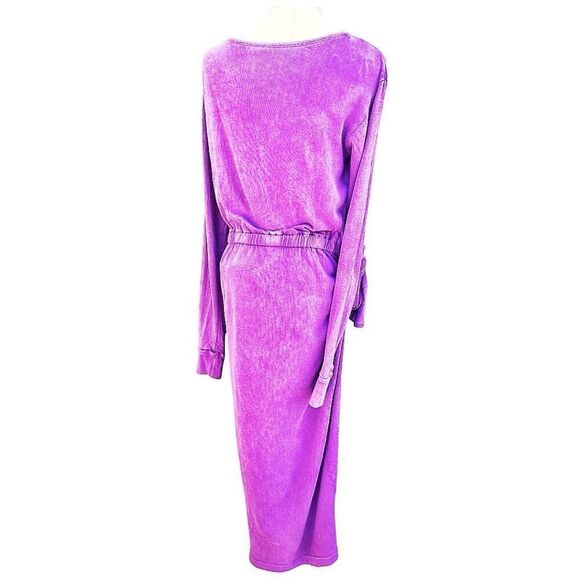 Free People Molly Purple Side Tie Midi Dress Size Medium - Picture 5 of 6